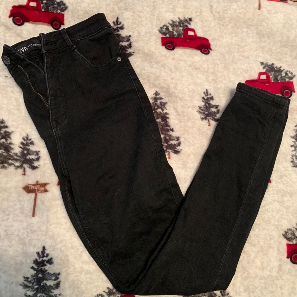 zara black skinny jean